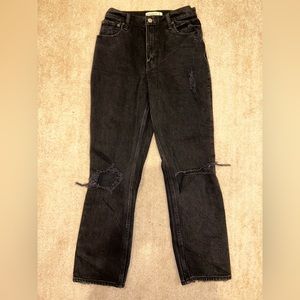 Abercrombie black jeans ripped